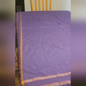 💚10 for $10💚 Bundle and save.Purple Tablecloth with Yellow Trim. 68 By 50 Inch